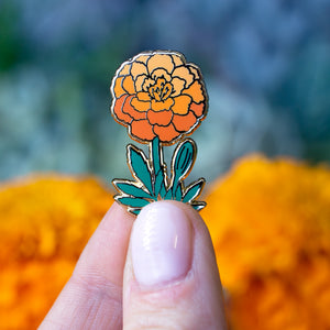Marigold Enamel Pin