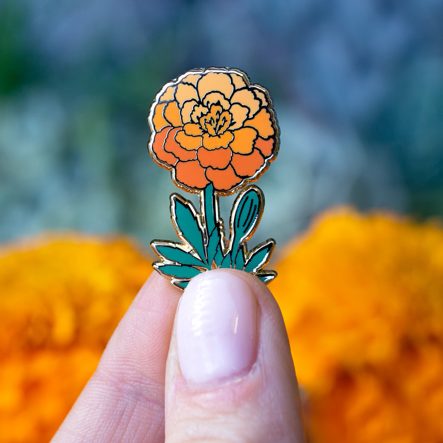 Marigold Enamel Pin – Botanical Bright - Add a Little Beauty to Your  Everyday