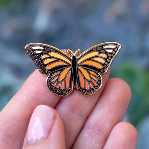 Monarch Butterfly Enamel Pin – Botanical Bright - Add a Little
