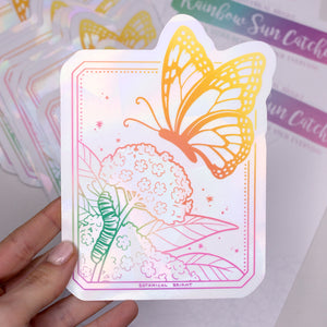 Monarch Butterfly Rainbow Maker Window Sticker