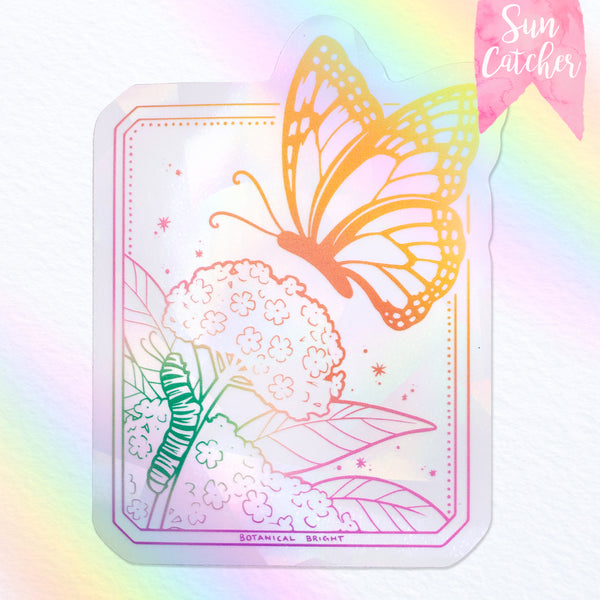 Monarch Butterfly Rainbow Maker Window Sticker