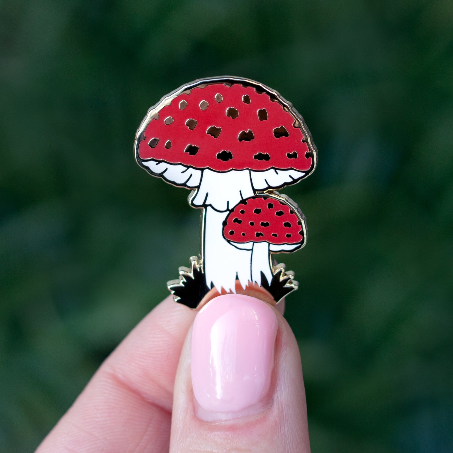 Mushroom Enamel Pin Botanical Bright Add A Little Beauty To Your Everyday