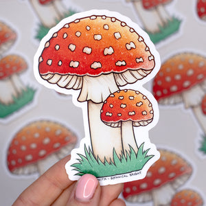 Fly Agaric Mushroom Waterproof Vinyl Sticker