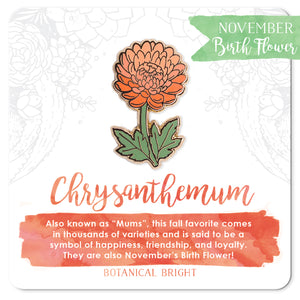 Chrysanthemum Enamel Pin