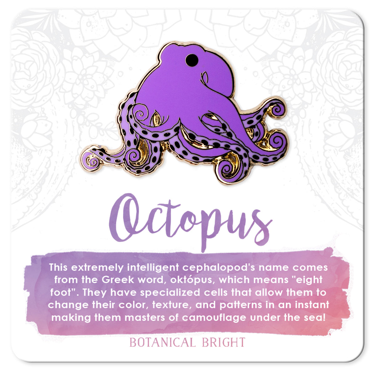 Octopus Copper Lapel Pin – lapelpinplanet