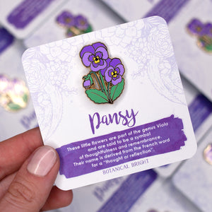 Pansy Enamel Pin – Botanical Bright - Add a Little Beauty to Your Everyday