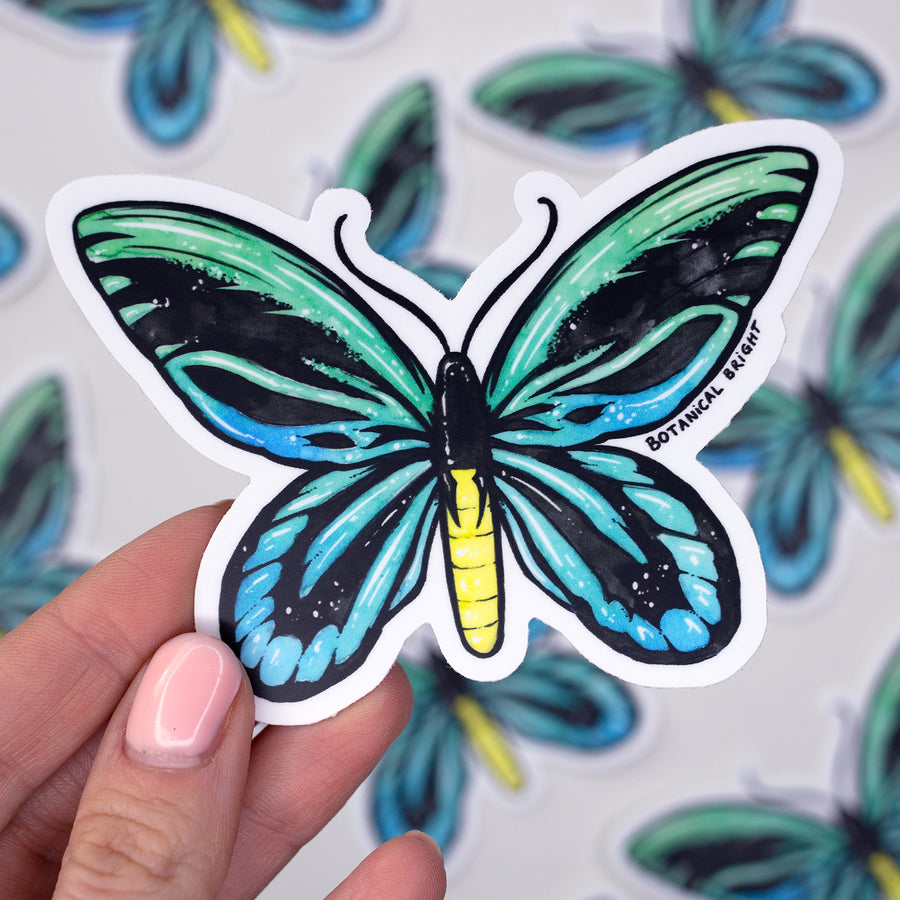 Queen Alexandra's Birdwing Butterfly Waterproof Vinyl Sticker