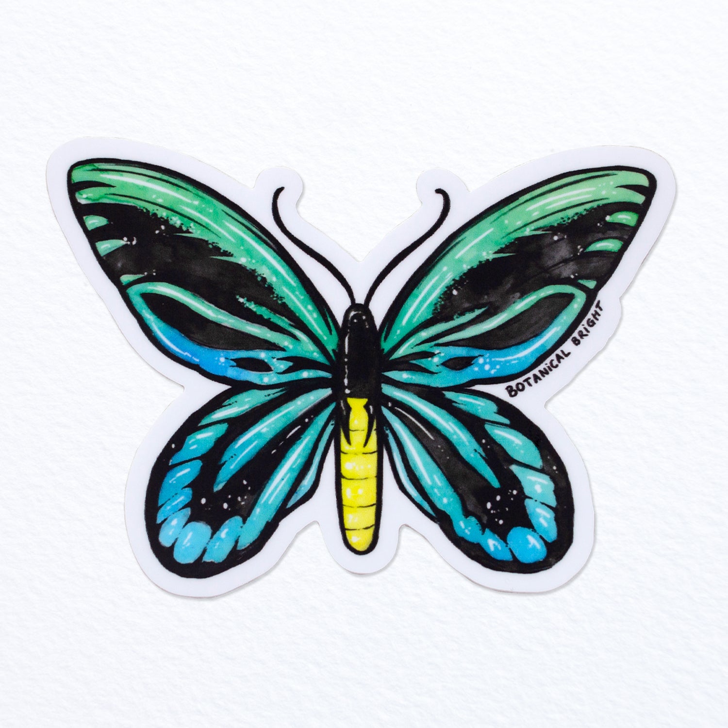 Queen Alexandra's Birdwing Butterfly Waterproof Vinyl Sticker ...