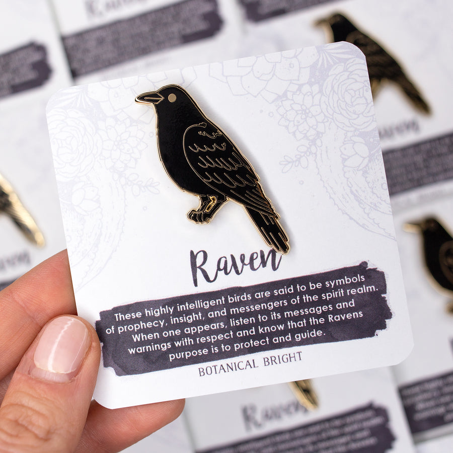 Raven Enamel Pin