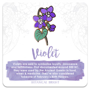 Violet Enamel Pin