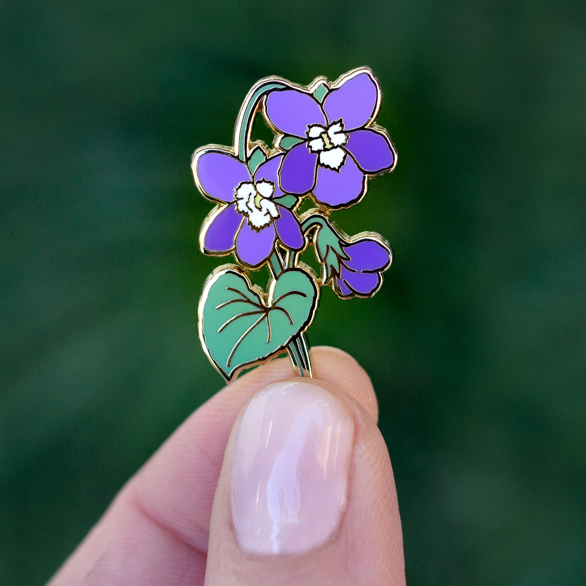 Violet Enamel Pin – Botanical Bright