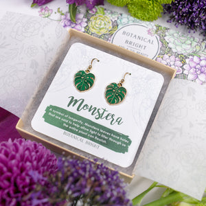 Monstera Earrings